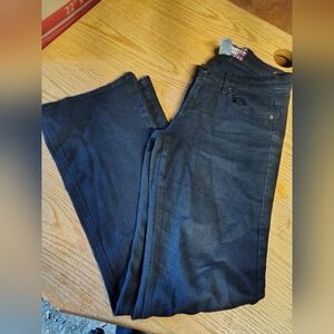 Dark Blue Flare Jeans - Women's Wide Leg